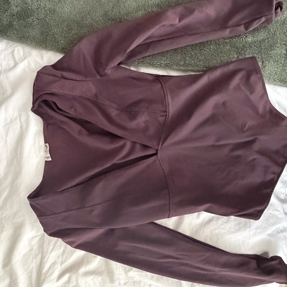 Free People Purple Long Sleeve Bodysuit